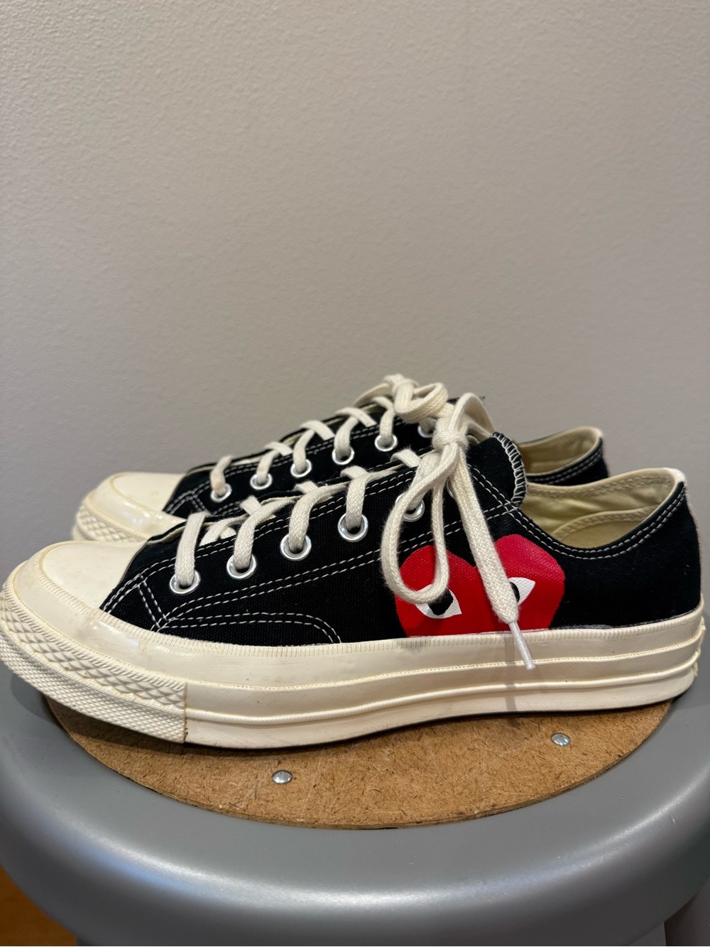 Converse x Comme des Garçons Play Chuck 70 Low-Top Sneakers with Red Heart